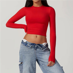 Crop Langarm-Top